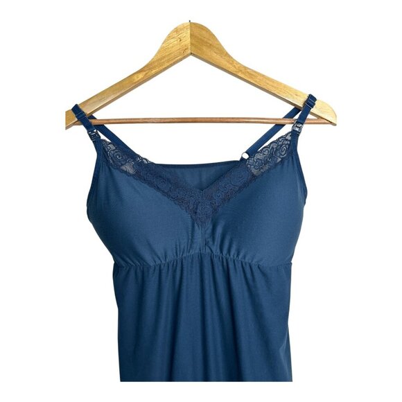 Secret Treasures Intimates Vtg Baby Doll Sleepwear Women's Size XL Navy Lounge - Picture 2 of 7